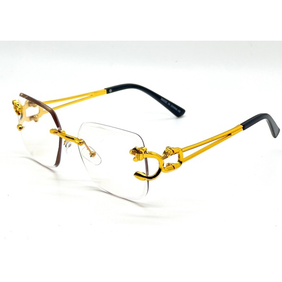 Metal Frame Retro Clear Lens Glasses Street Wear Gangster Hip Hop Cholo Shades - Picture 2 of 6